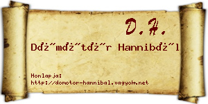 Dömötör Hannibál névjegykártya